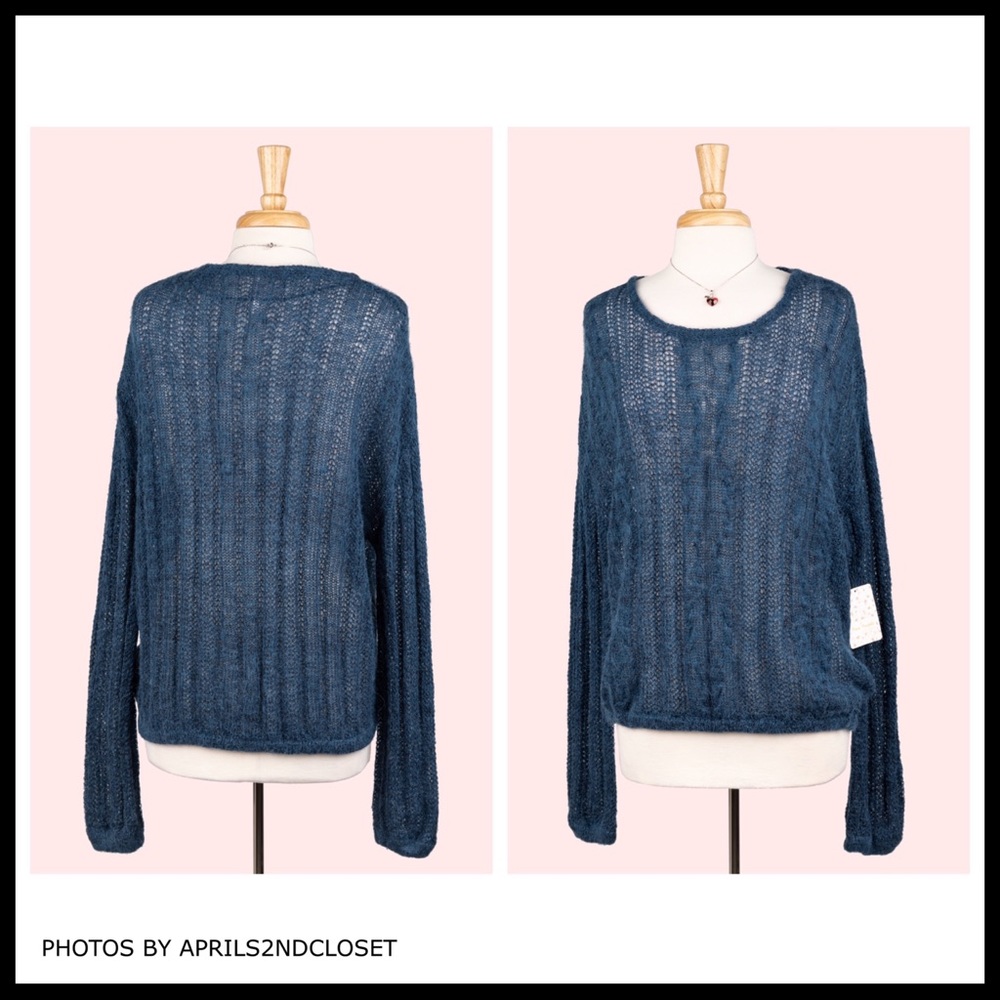 FREE PEOPLE BOHO PULLOVER KNIT TUNIC SWEATER A3C - Picture 14 of 16